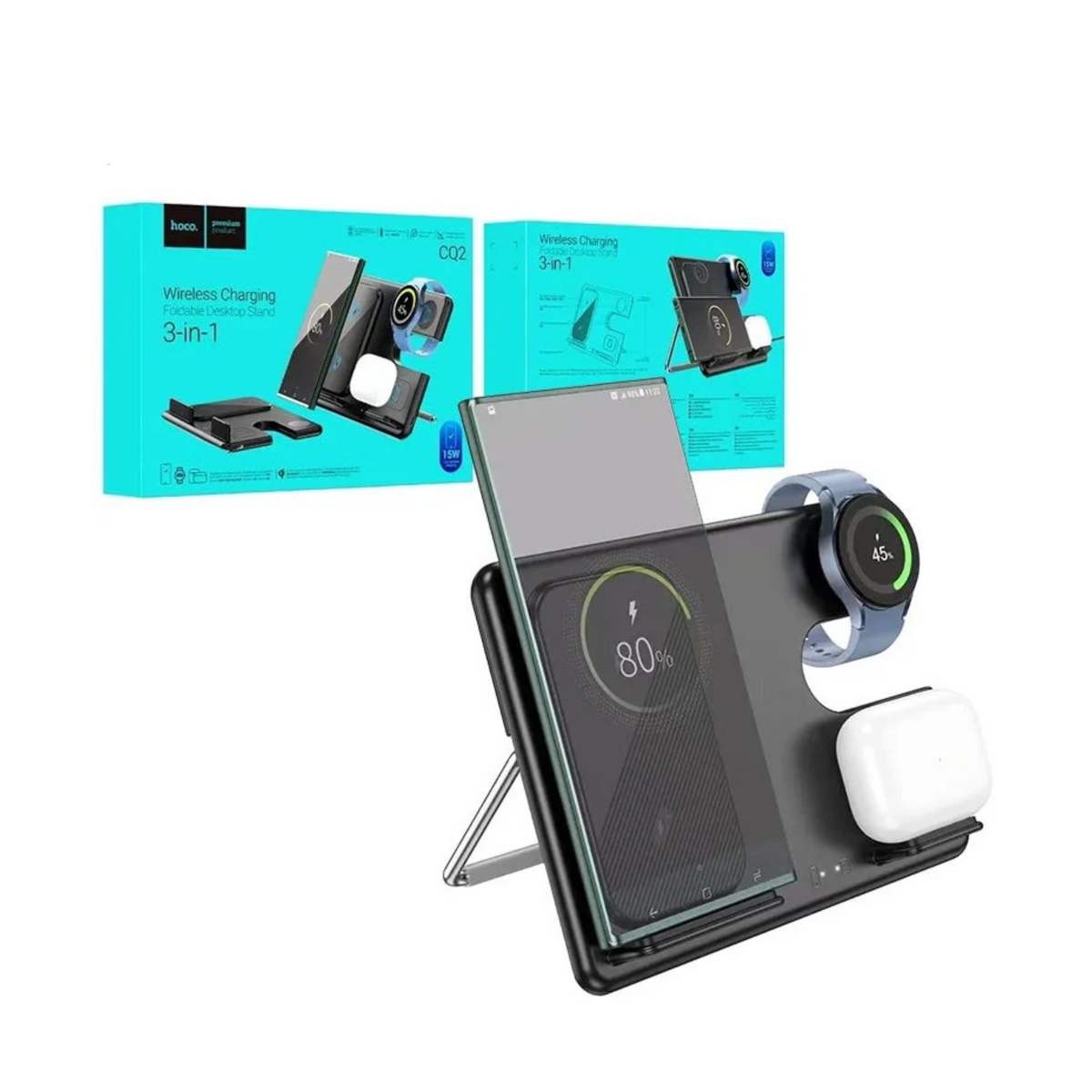 Hoco 3-in-1 Wireless Fast Charger Techneek Ireland –