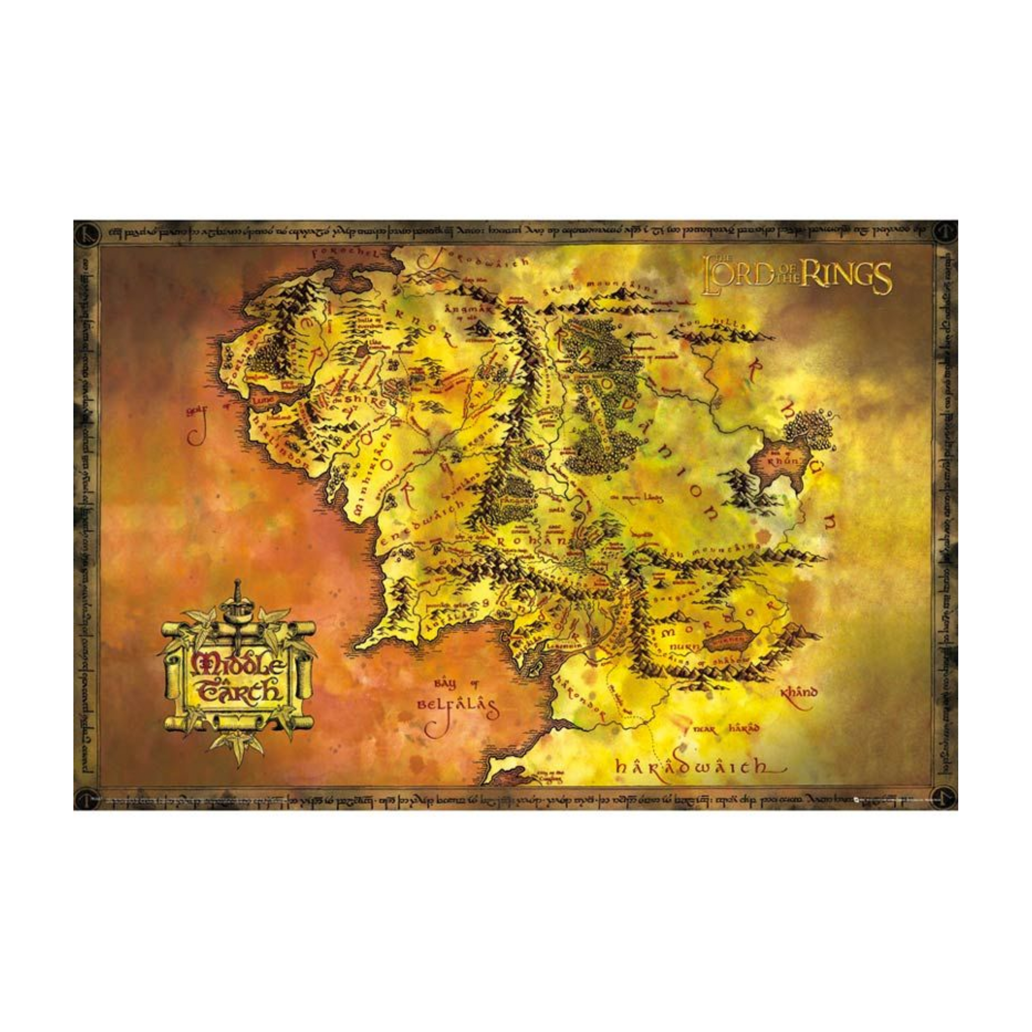 Lord of Rings | Classic Middle Earth Map | Maxi Poster