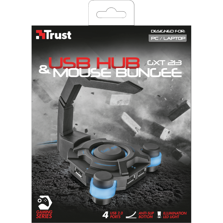Trust GXT 213 USB Hub & Mouse Bungee